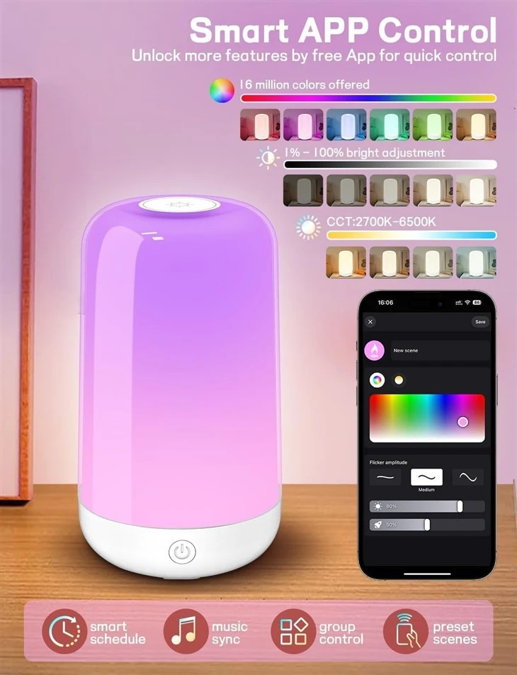 Smart Touch Bedside Table Lamp LED Night Lights best